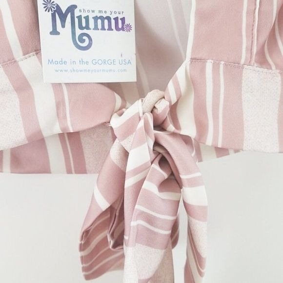 SHOW ME YOUR MUMU x REVOLVE Arie Tie Top NWT Small - Picture 5 of 8